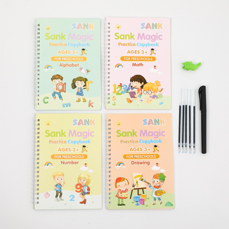 Cross-border e-commerce children's English calligraphy practice books, groove magic calligraphy practice books, copying and pen control training, wholesale of children's calligraphy practice books details Picture