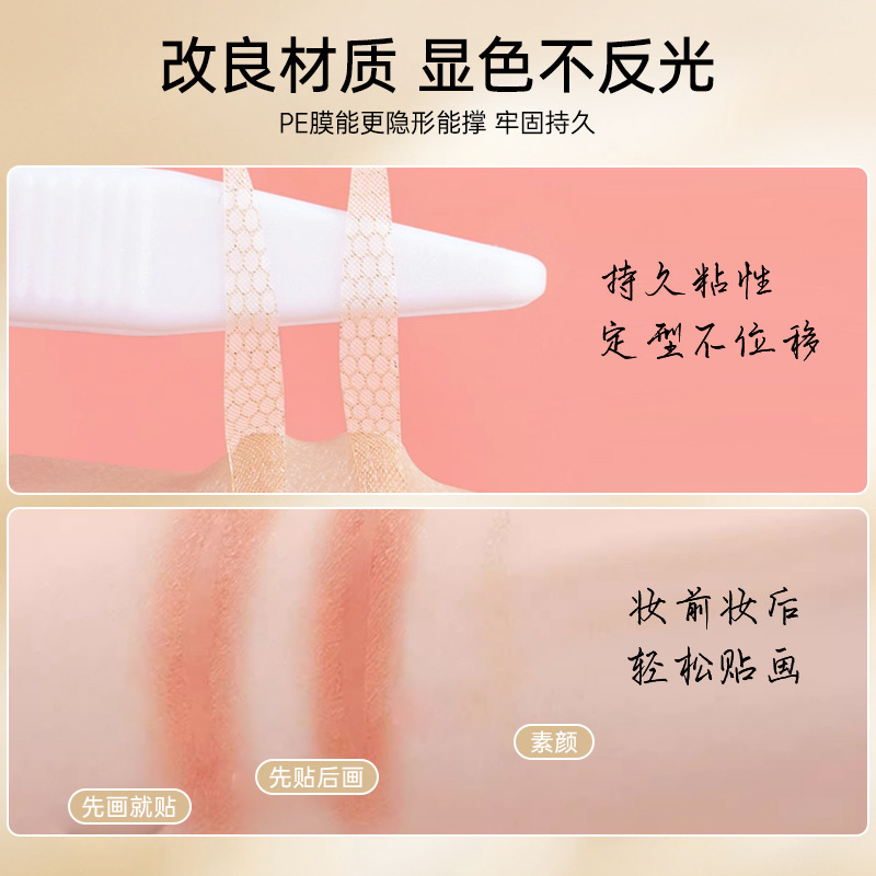 Wholesale Of Self-Adhesive Natural Invisible Matte Double Eyelid Stickers For Single Eyelids With Puffy Puffs And No Trace Application Scenario