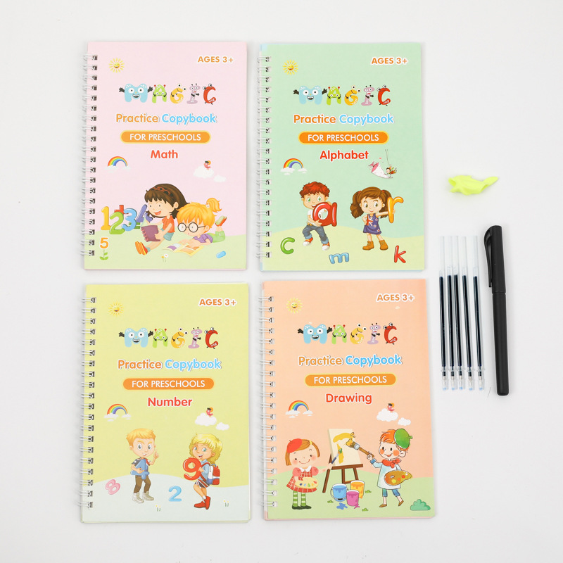 Cross-border e-commerce children's English calligraphy practice books, groove magic calligraphy practice books, copying and pen control training, wholesale of children's calligraphy practice books Application Scenario