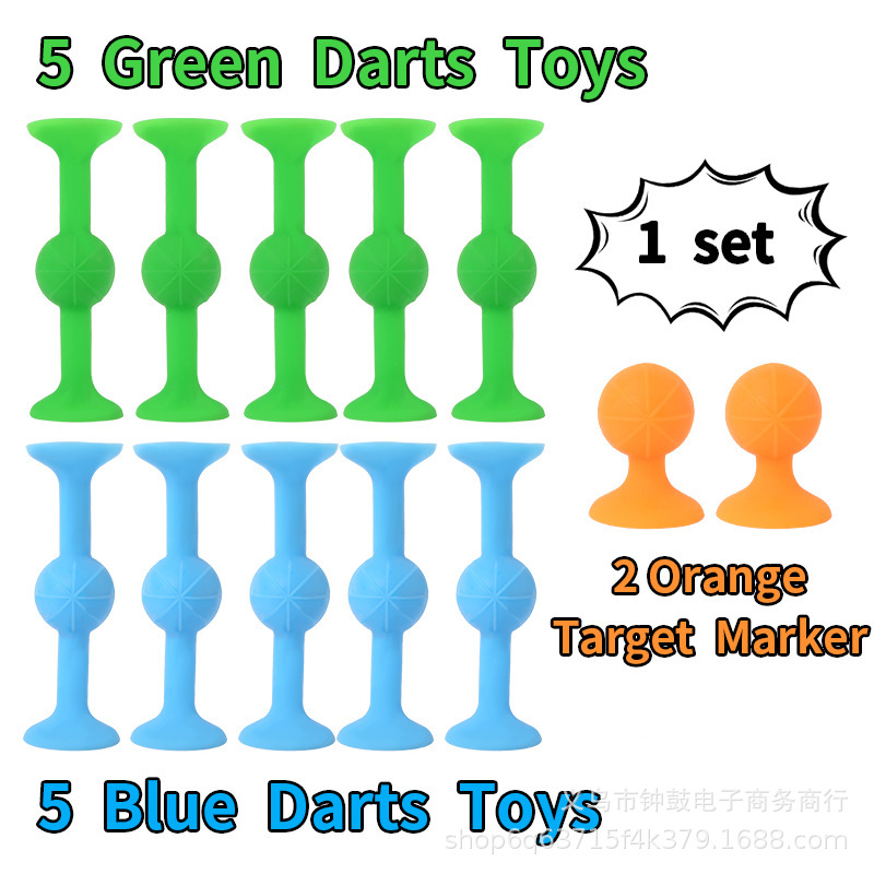 Cross-border best-selling suction cup darts, soft building block interactive toys, suction fun and sticky fun DIY educational toys Specification image
