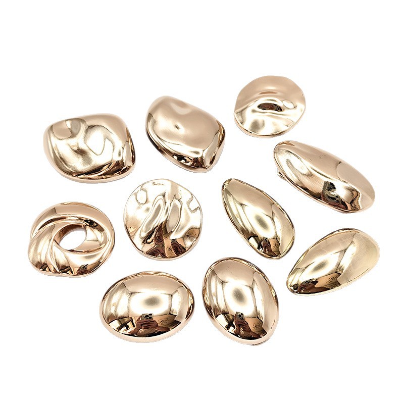 New alloy metal chest connection buckle, fashionable underwear swimsuit decorative button, irregular and irregular-shaped accessory button Item Picture
