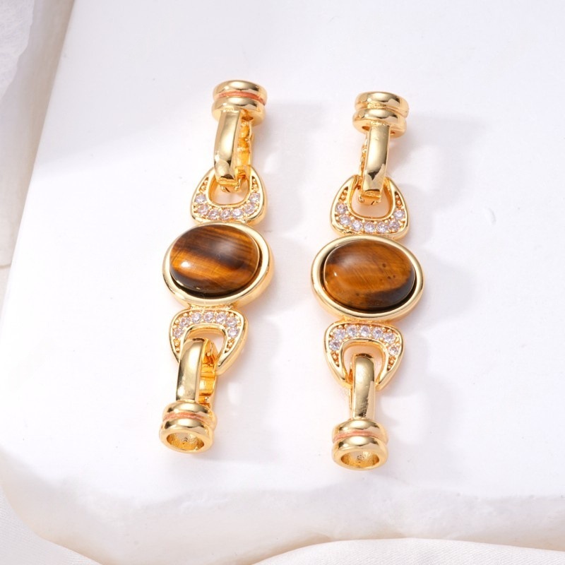 Pearl necklace clasp, retro court style, natural stone handcrafted end clasp, parent-child clasp, sweater chain diy accessories Specification image