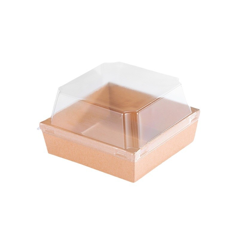 Cross-border rectangular cake box, meat floss small shell packaging box, snow beauty transparent paper-plastic box, sandwich dessert box Item Picture