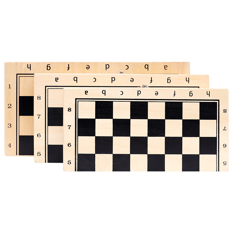 Strong magnetic wood portable foldable tabletop game chess and card competition and intelligence toys factory direct sales chess equipment details Picture