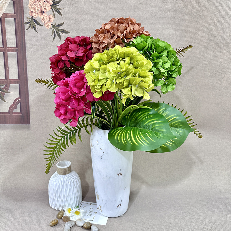 多色仿真绣球花婚庆插花西式婚礼堂场地布景装饰装扮假花工厂批发详情图2