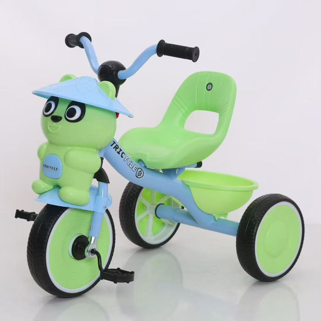 2-5岁 新款儿童三轮车小熊脚踏车 带靠背储物箱带灯光音乐