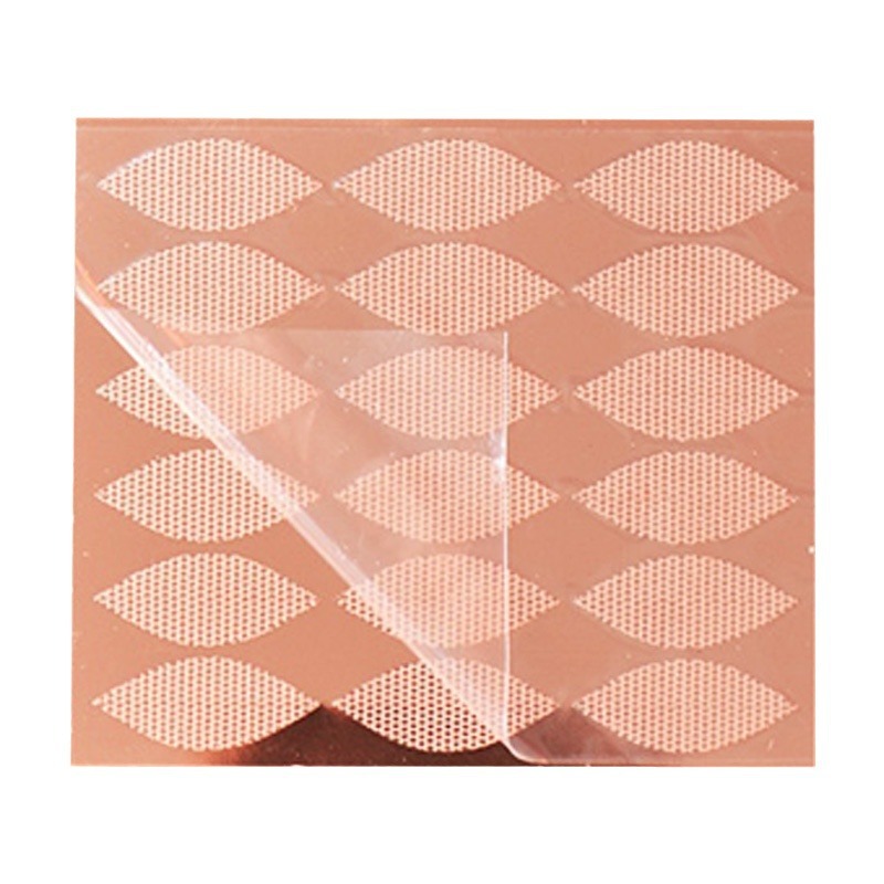 Wholesale Lace Double Eyelid Stickers That Stick To Water, Invisible Mesh Rose Gold Base Beauty Stickers, Olive No-Glue Setting Item Picture