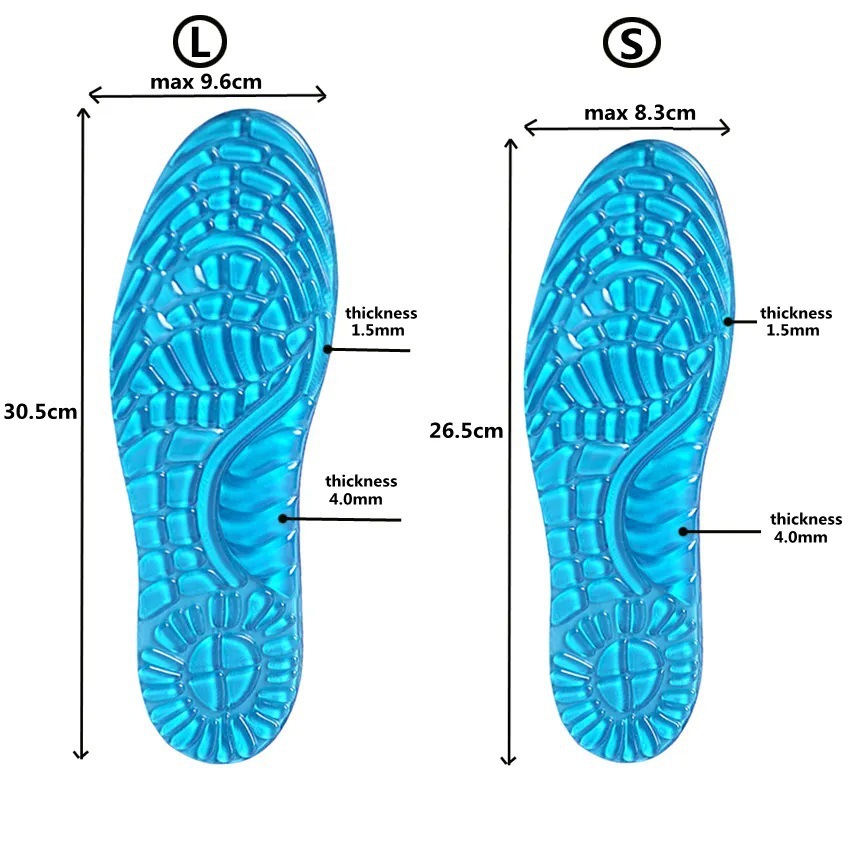 GEL Men's and women's shock-absorbing massage arch support sports insole Soothing pad details Picture