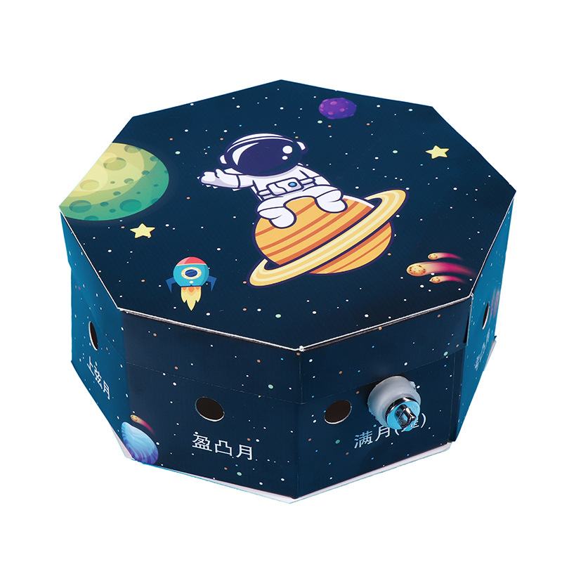 DIY moon phase demonstration box, physical science experiment equipment, moon phase cause science and technology small projects, educational toys Item Picture