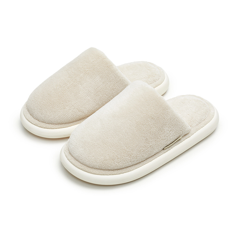 Premium cotton slippers for women in autumn and winter, with a fluffy texture for couples to feel like stepping on feces, providing warmth indoors and preventing odor and slipping in men's bedrooms Item Picture