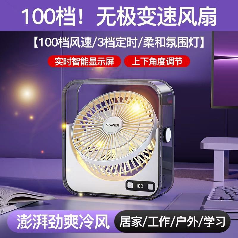 New cross-border 100-speed desktop fan, portable small dormitory silent circulation fan, high wind force fan Application Scenario