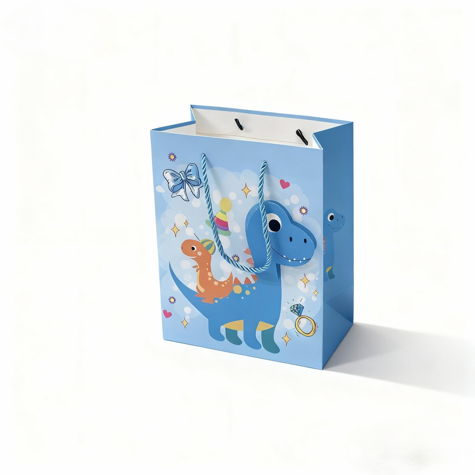 Children's 3D cartoon dinosaur-themed party tote bags, birthday gifts for boys and girls, thickened gift bags, gift packaging Specification image