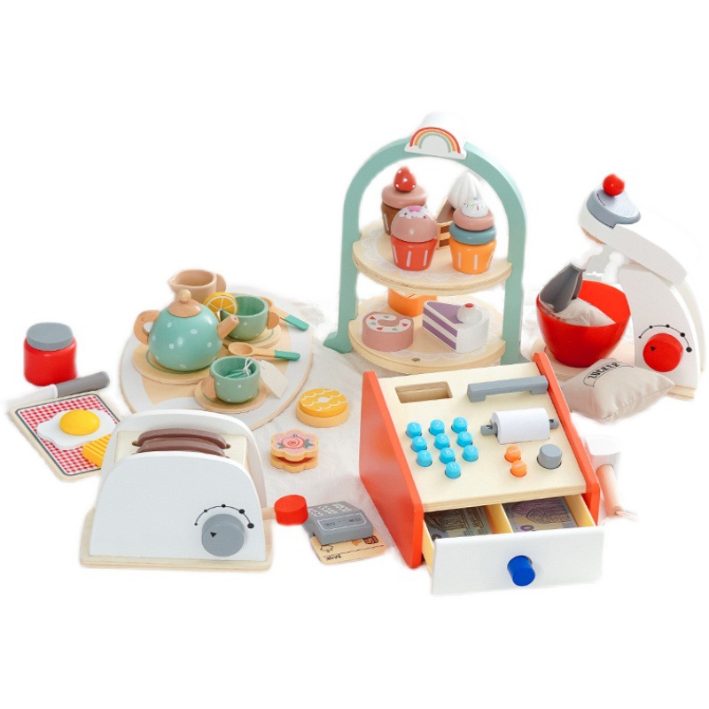 Children's simulated cash register tools, exercise life cognition, early education play house, blender toys, afternoon tea set Item Picture