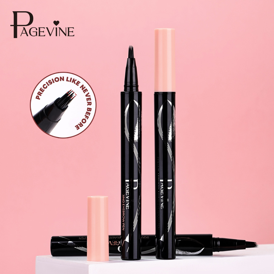 Cross-border PAGE VINE Amazon eyebrow pencil: Waterproof, sweat-proof, long-lasting, no smudge, each eyebrow clearly distinguishable, wild eyebrow pencil