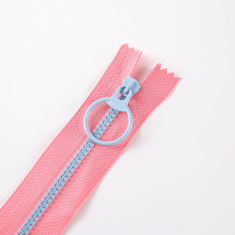 No. 3 resin closed-tail color zipper pen case handbag small bag zipper DIY handmade bag closed-tail short zipper Specification drawing