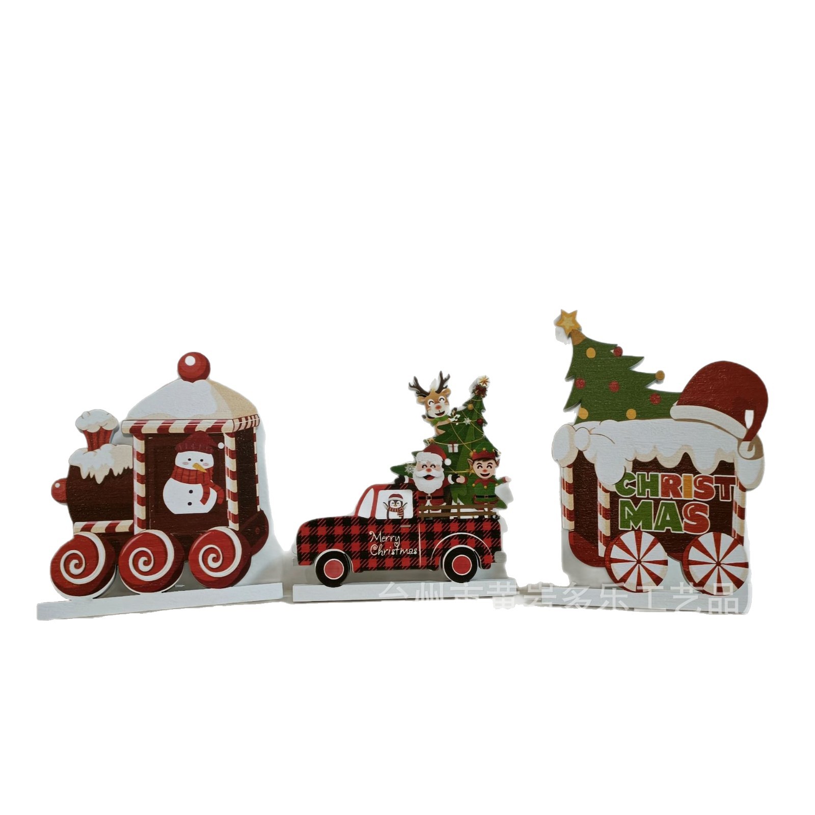 Christmas decoration fireplace hooks, simple wooden sock hooks, table ornaments and handicrafts Item Picture
