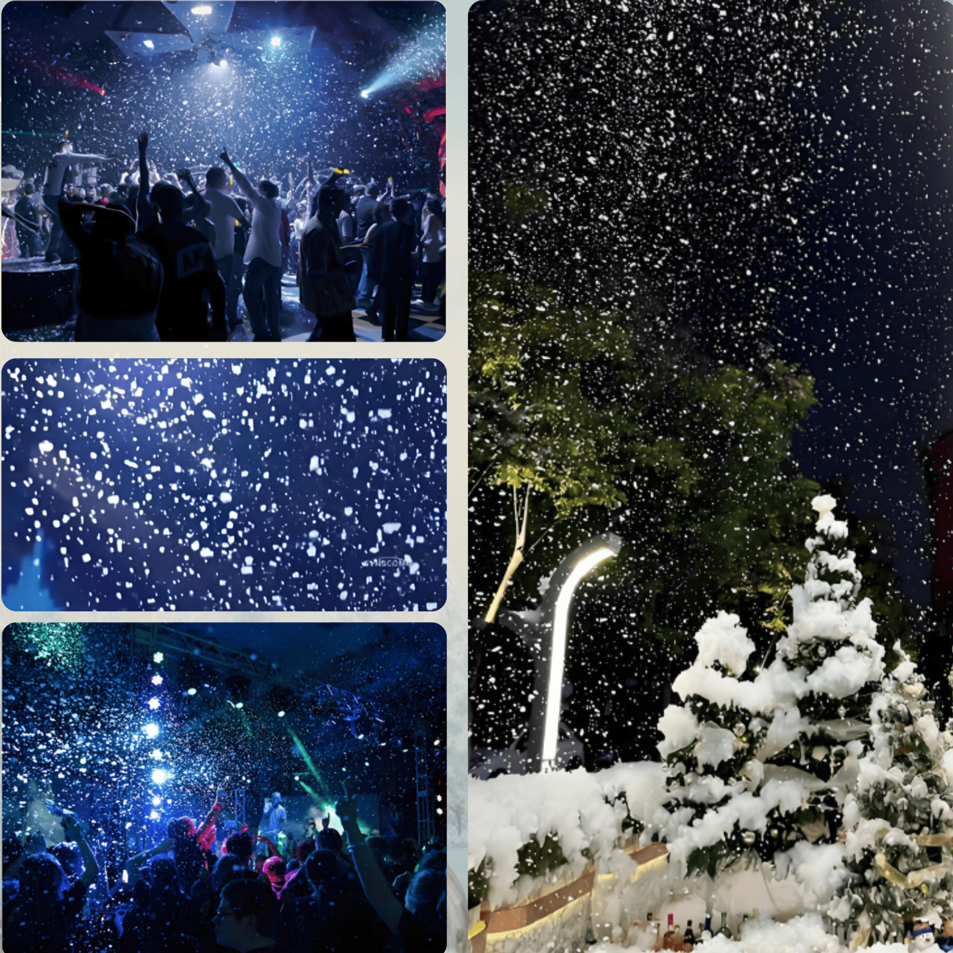 1500W small snowflake machine, remote-controlled snow sprayer, wedding stage, Christmas snow machine, artificial simulation snow-making machine details Picture