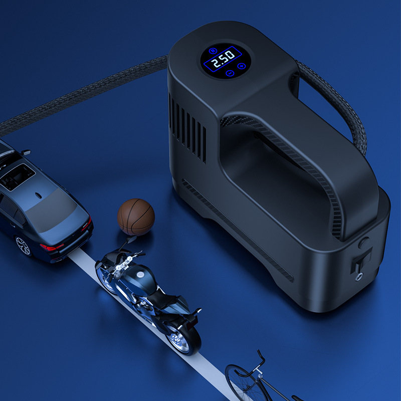 Portable multi-functional wireless intelligent car air pump, electric air pump, car air pump, electric air cylinder details Picture