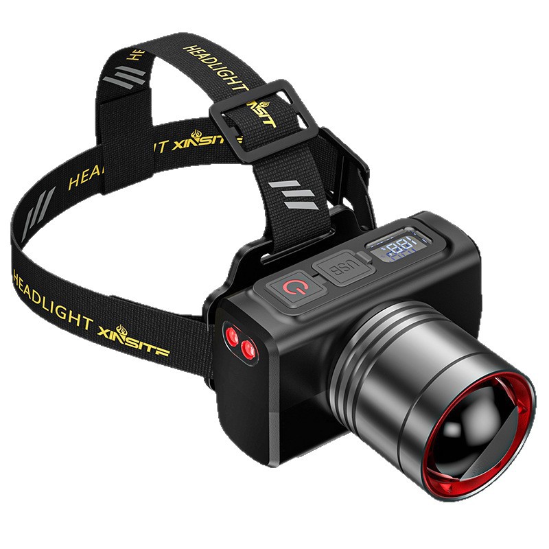 led headlamp, outdoor strong light, long battery life, lithium battery, outdoor charging, fishing special head-mounted miner's lamp flashlight Item Picture