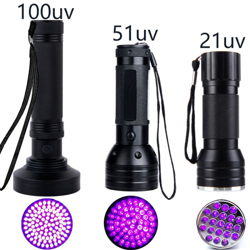 Free Logo21led Flashlight 100Uvled395 Banknote Detector Lamp Scorpion Lamp Urine Stain Detection