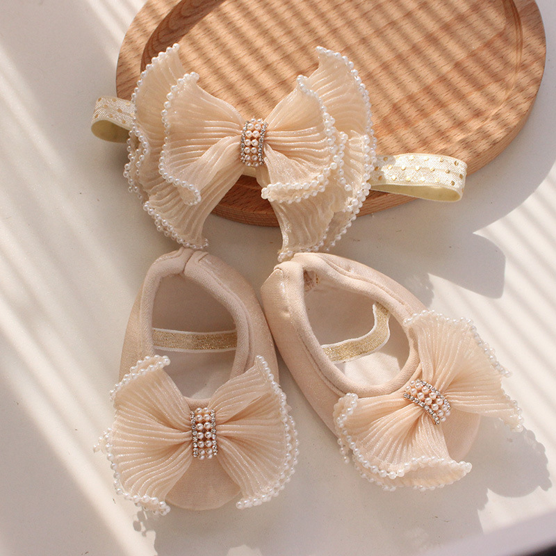 Baby diadema calcetines set niños adorables lazo peluquería flores bebé recién nacido luna llena tocados mujer details Picture