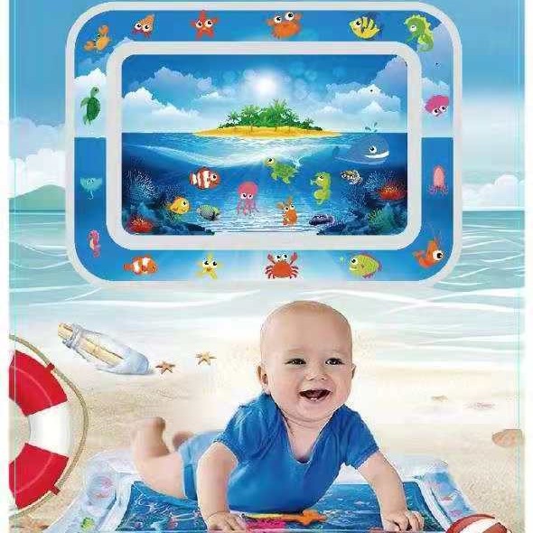 Summer baby multi-specification patting water MATS, children's play ice MATS, inflatable and water-filled Marine creature crawling MATS wholesale