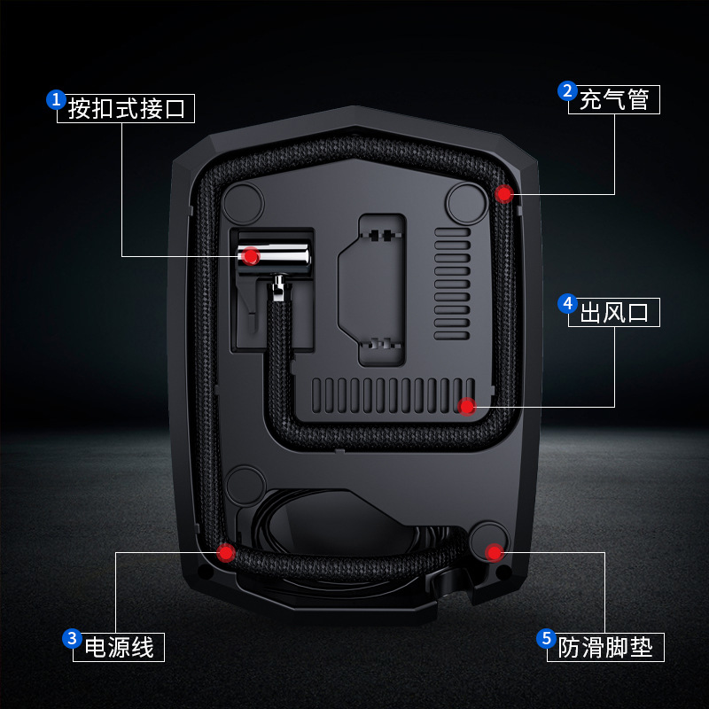 Portable intelligent digital display car air pump, small handheld car air pump, high power air filling machine Application Scenario