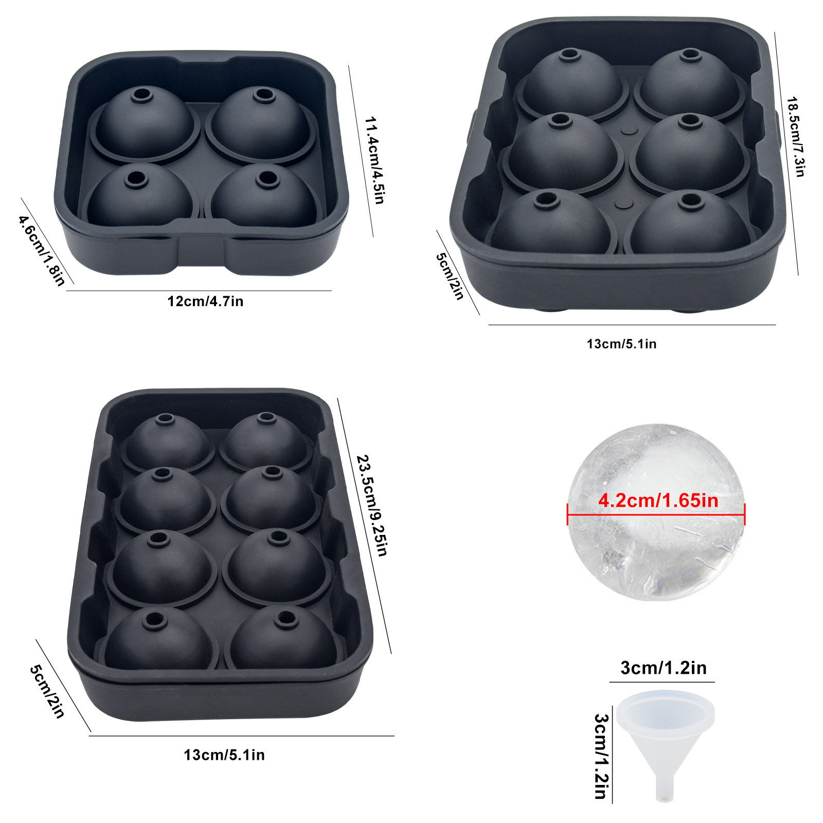 Whisky ice hockey mold, 468 holes, ice hockey puck, household round ball, ice cube tray, ice-making tool Specification drawing