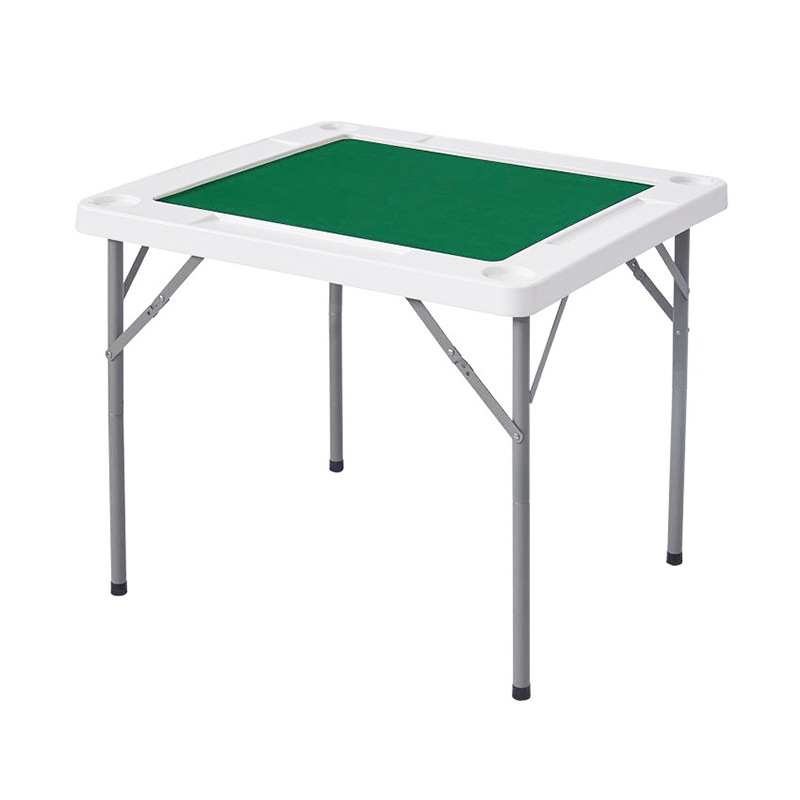 Plastic folding mahjong table, blow-molded square table, no installation of mahjong stand, can be made by hand, simple household small chess and card table Item Picture