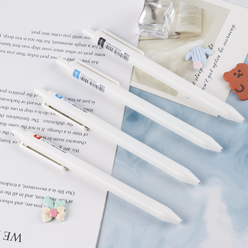 Student writing gel pen, exam preparation and practice pen, 0.5mm press white pen, simple signature pen, stationery ballpoint pen Application Scenario