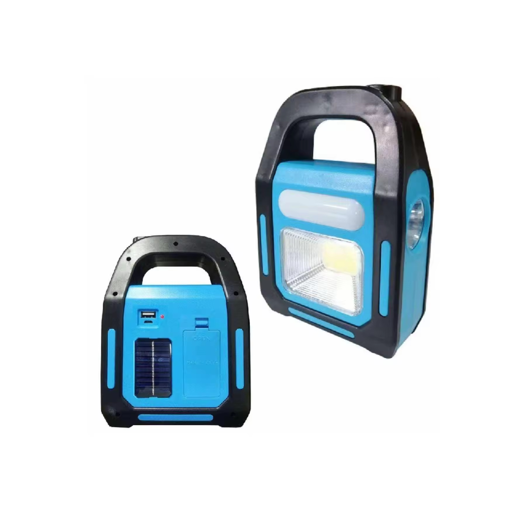 COB solar work light, household lighting lamp, multi-functional USB charging, outdoor mobile portable flashlight Application Scenario
