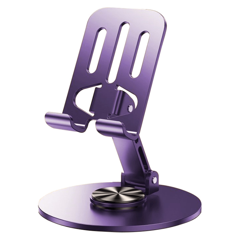All-metal 360-degree rotating phone stand, high-end mechanical desktop tablet universal stand, folding for watching TV series and live streaming Item Picture
