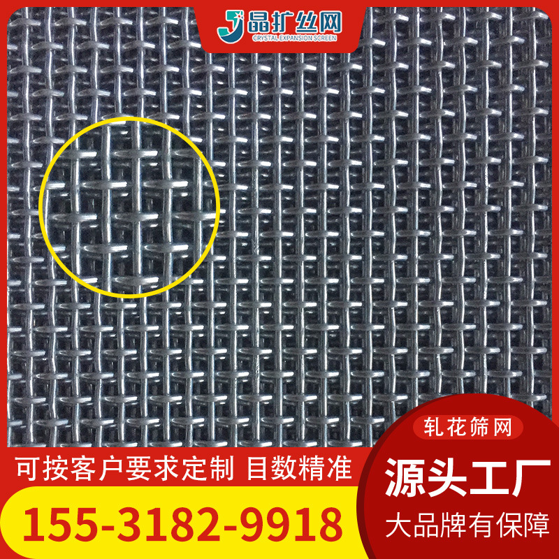 黑钢矿筛网折弯包边式筛砂石料震动黑钢筛网铁丝网编织锰钢筛网详情图4