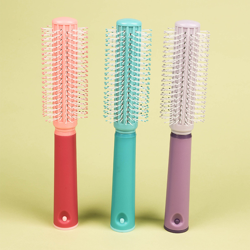 Baihe Macaron-colored curling comb, curling comb, blow-drying style, inward-curling straight and curly hair, mostly cylindrical curling comb, suitable for both men and women to use