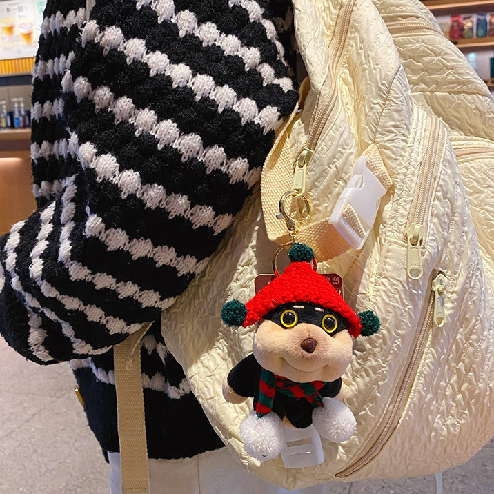 Authentic original DIY bee puppy plush toy keychain, cute and exquisite doll bag pendant for girls Application Scenario