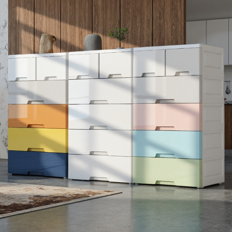 包邮内衣袜子收纳柜塑料储物柜多层抽屉式杂物玩具零食桌底整理柜