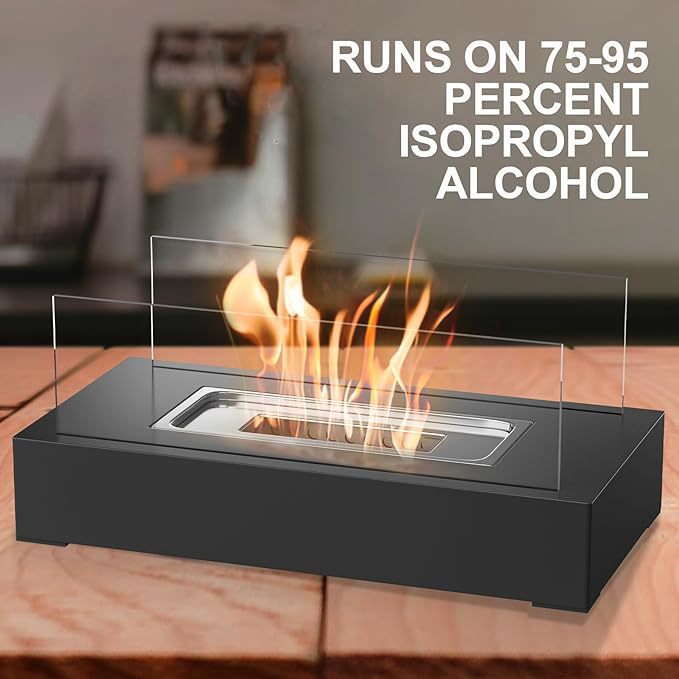 Cross-border best-selling rectangular desktop real fire alcohol fireplace, ambient fire basin, home indoor and outdoor courtyard heater details Picture