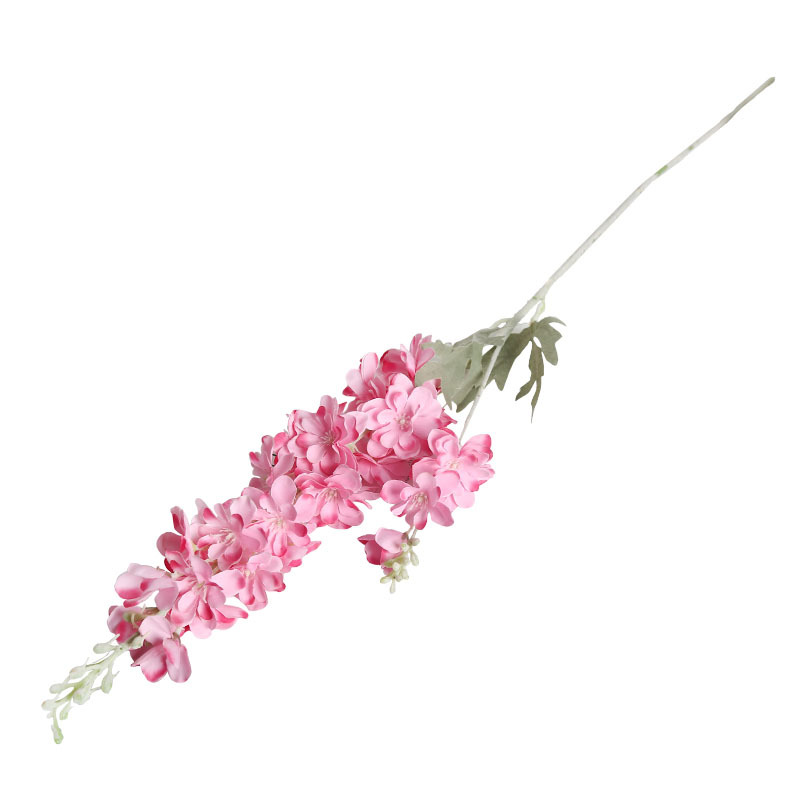 仿真花单支2叉飞燕草假花婚礼地排装饰家居厂家批发吊顶高级感白底实物图