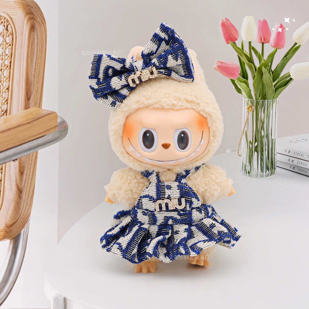 The first and second generation labub Star figure doll clothes, little Chanel-style princess dress, bow two-piece set doll accessories Application Scenario