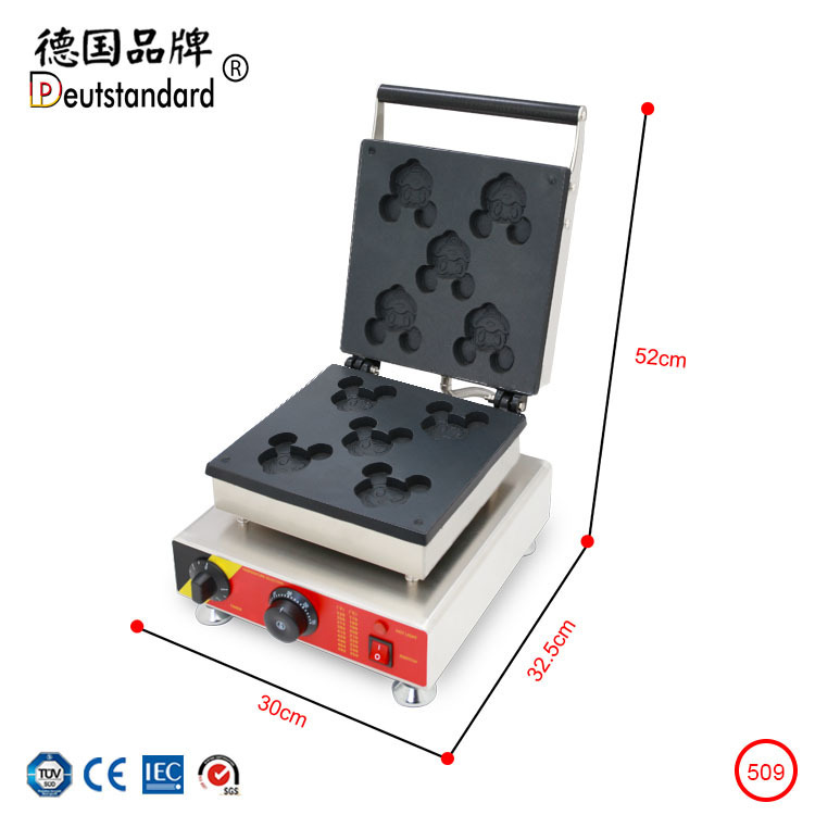 Direct sales from the manufacturer of the popular Mickey Mouse waffle machine, cartoon-shaped pancake machine and stainless steel electric heating rotary pancake machine details Picture