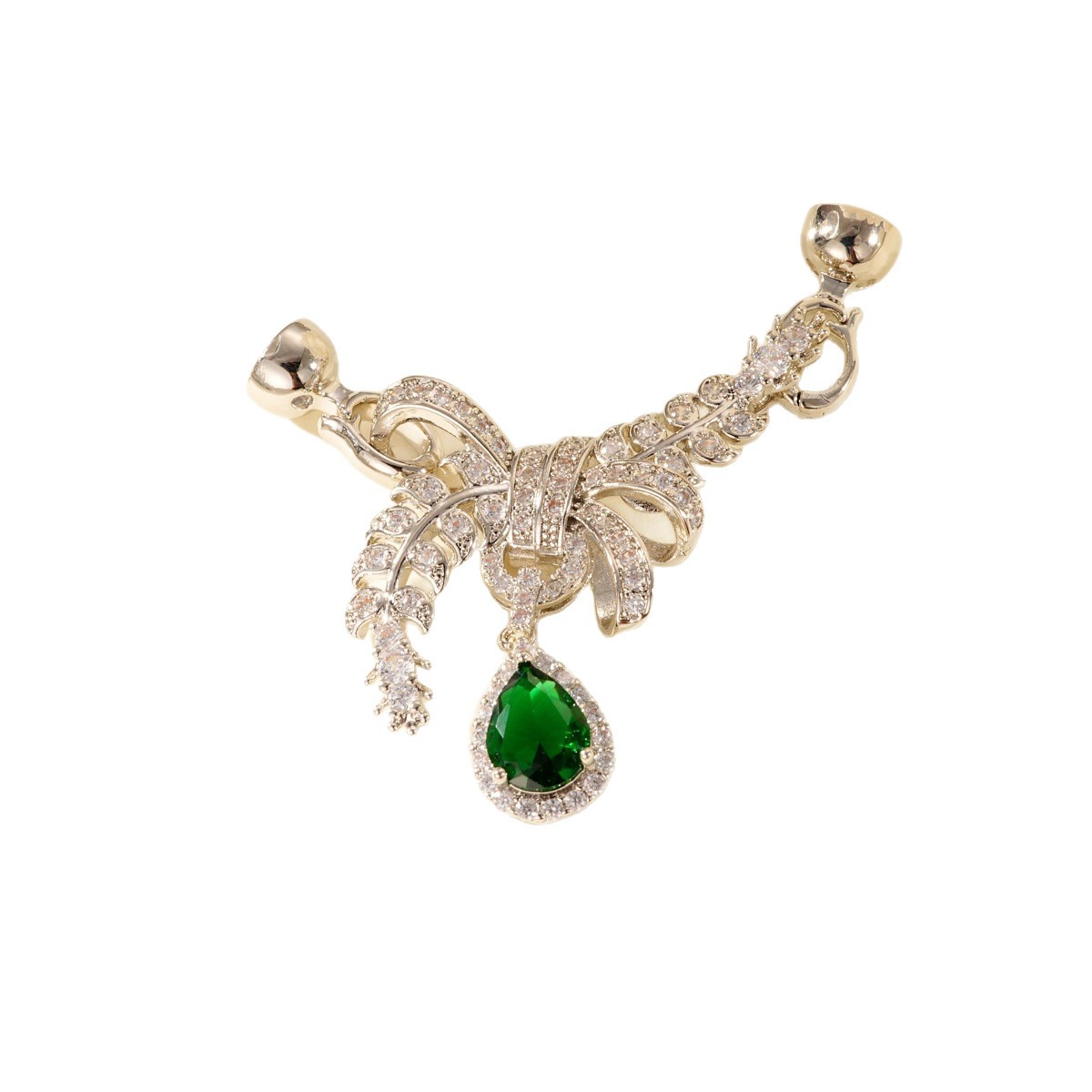 مطلية بالذهب عيار 18 قيراطا بالذهب من ذهب أصلي مزروعة بقماش الزركونيوم Item Picture