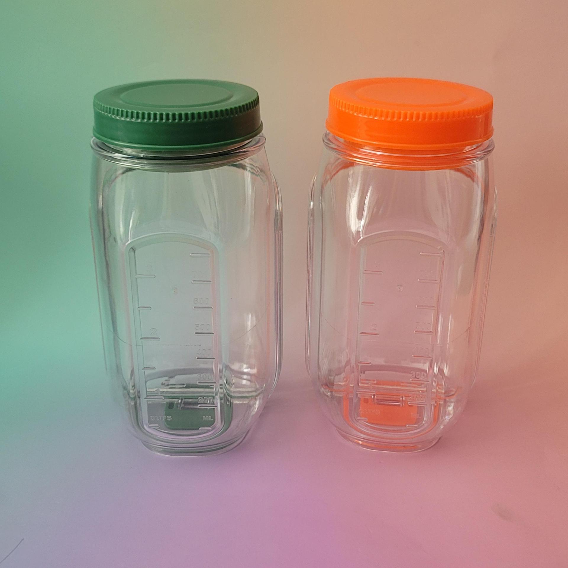 Saladkind Salad Pod Built Plastic side-opening lid salad storage jar fresh-keeping bottle sealed jar details Picture