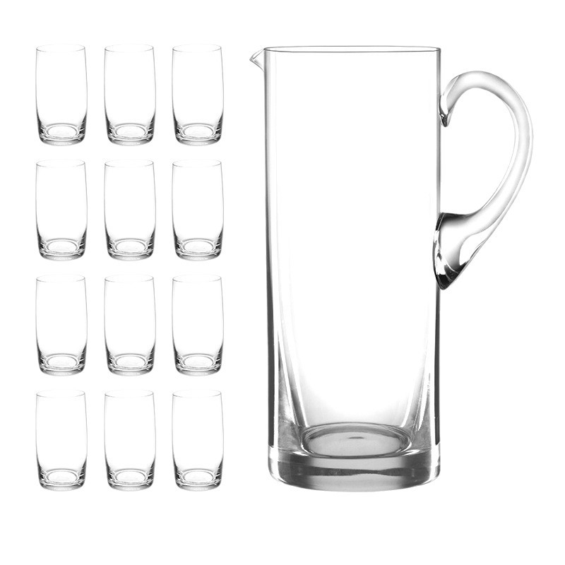 Czech imported Crystalex water cup and water bottle set, glass cup and cold water bottle gift box, practical gift for customers Item Picture