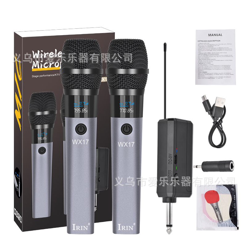 Universal 2.4G wireless microphone, live streaming entertainment, outdoor conference, stage hosting, charging, handheld microphone, sound card Item Picture