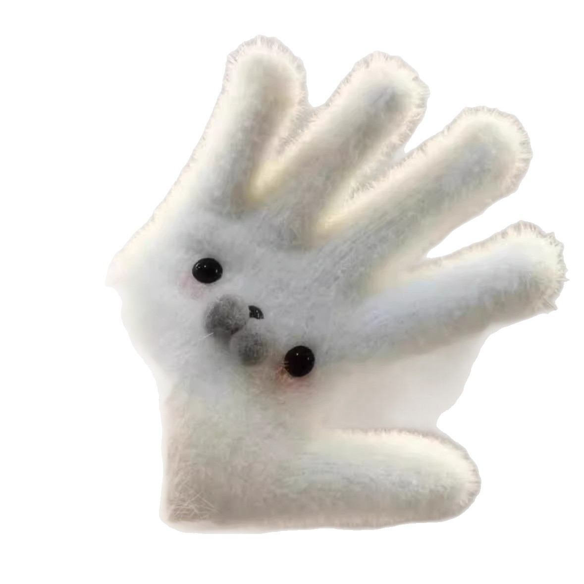 Seal-shaped plush gloves, thickened for winter warmth protection, are perfect for girls' daily cycling and taking photos, creating an atmosphere Item Picture