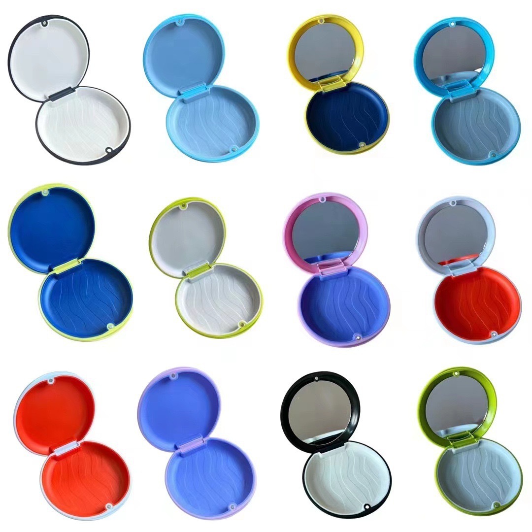 Cross-border exclusive portable magnetic teeth storage box, invisible braces box, denture box, storage box, dental fixed box Specification image