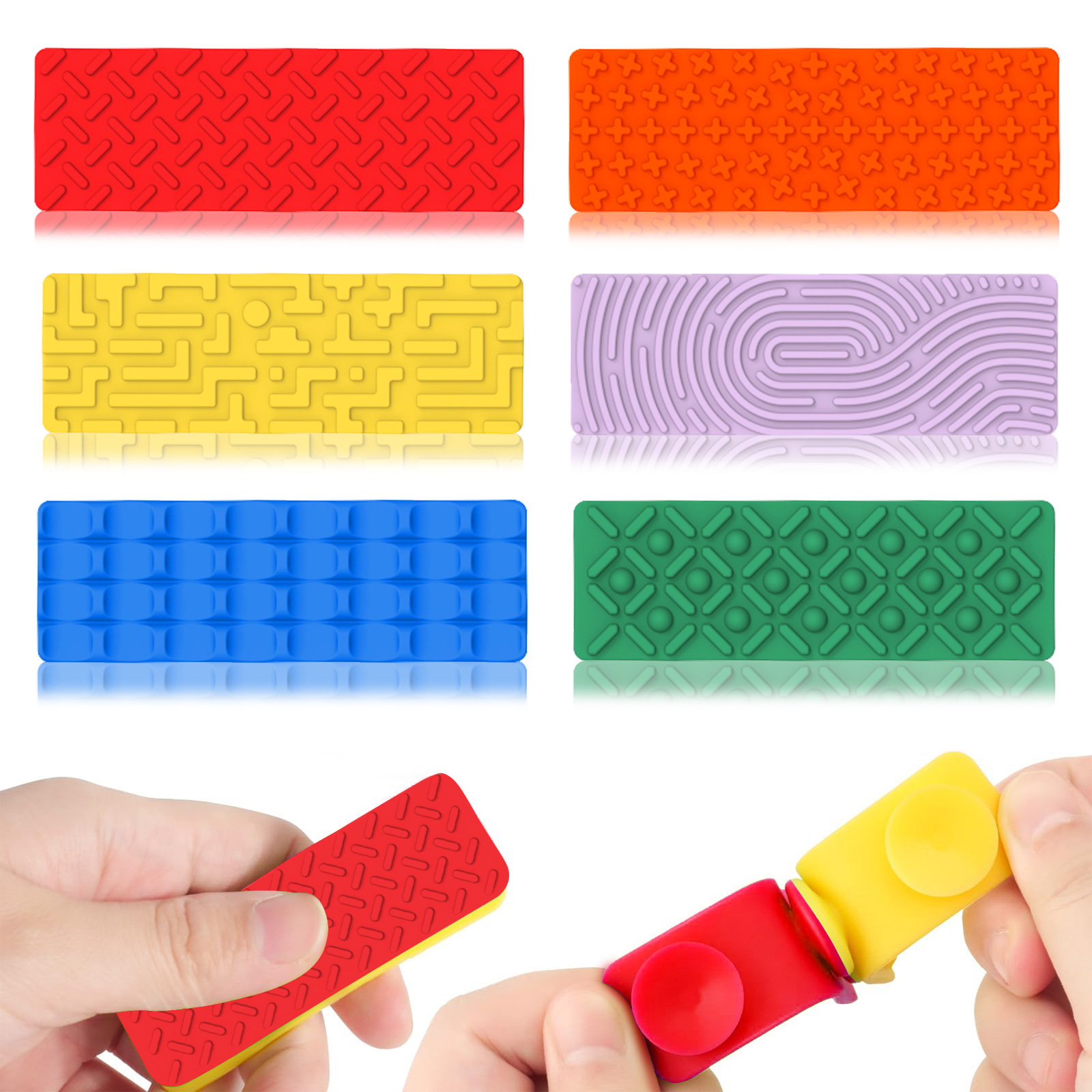 Sensory Fidget Toys Kids 可弯曲手指解压条自闭症感觉玩具