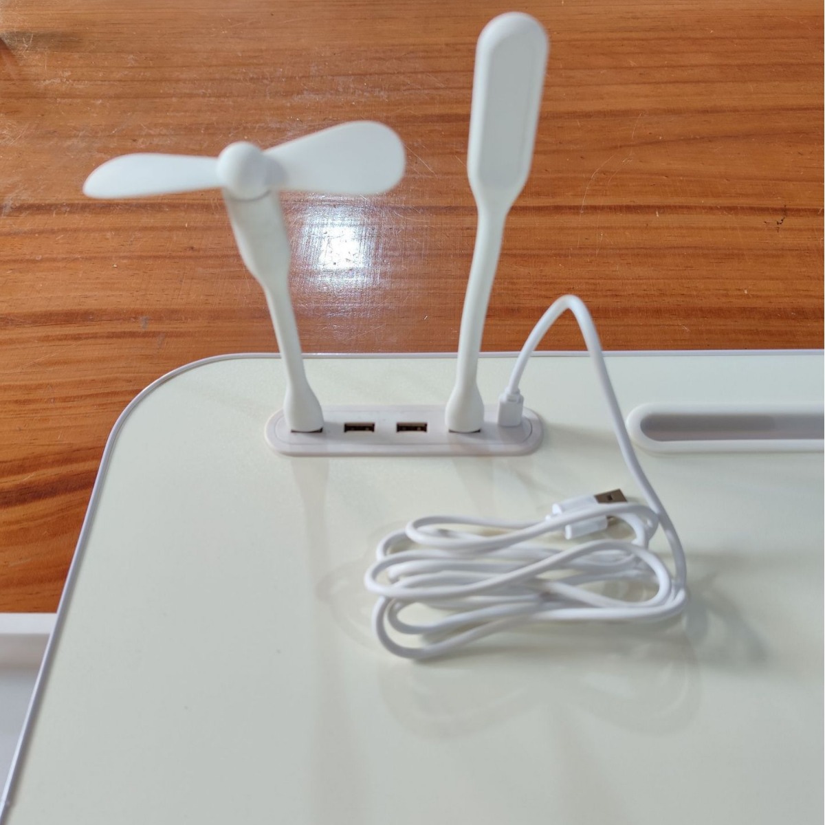 折叠桌户外桌宿舍床上用小桌子懒人桌电脑桌配件USB数据线小风扇