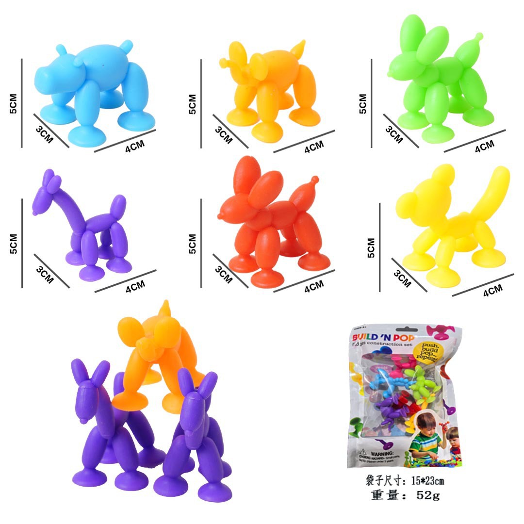Cross-border best-selling suction fun and sticky fun children's educational suction cups, soft building blocks, versatile assembly, science and education kindergarten teaching AIDS Application Scenario