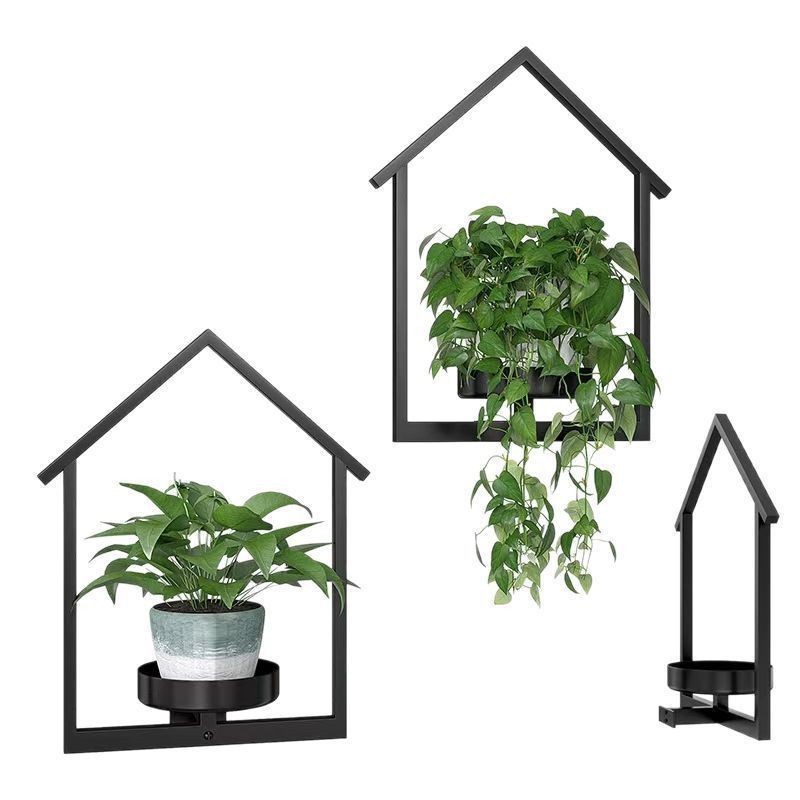 Cross-border new window-style wall-mounted flower POTS, metal iron handicrafts, home and garden decorative items and ornaments consignment